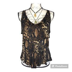 Express Animal Print Sleeveless Tank Top Medium EUC